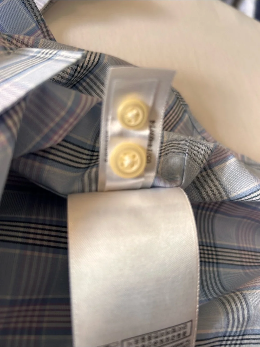 Banana Republic Blue Plaid Non-Iron Slim Fit Shirt XL